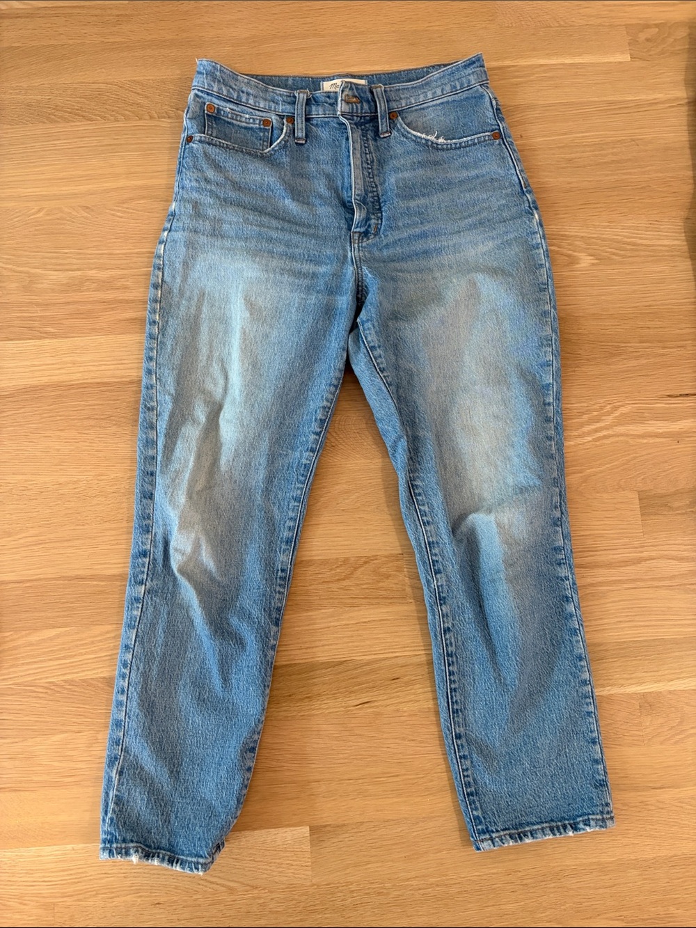Madewell Light Blue High-Rise Cropped Ankle Jeans